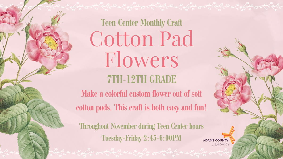 Teen Monthly Craft: Cotton Pad Flowers