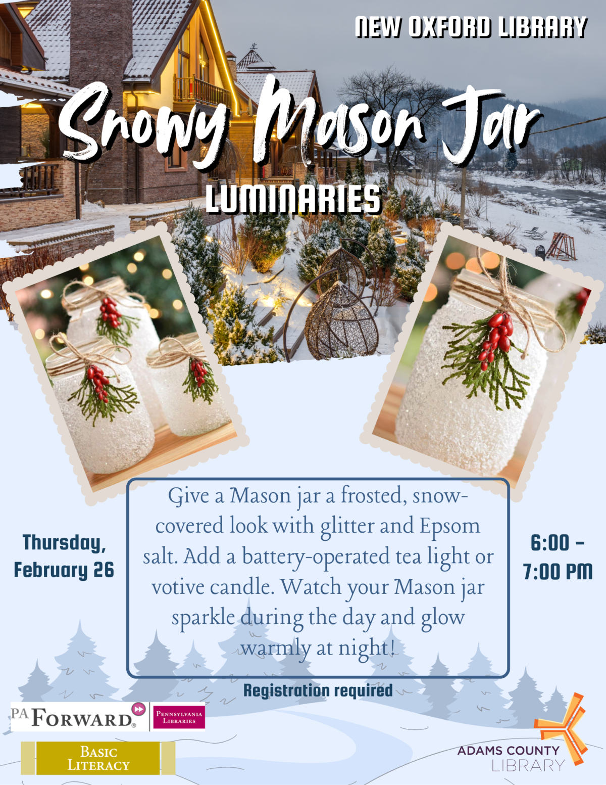 Snowy mountain cabin