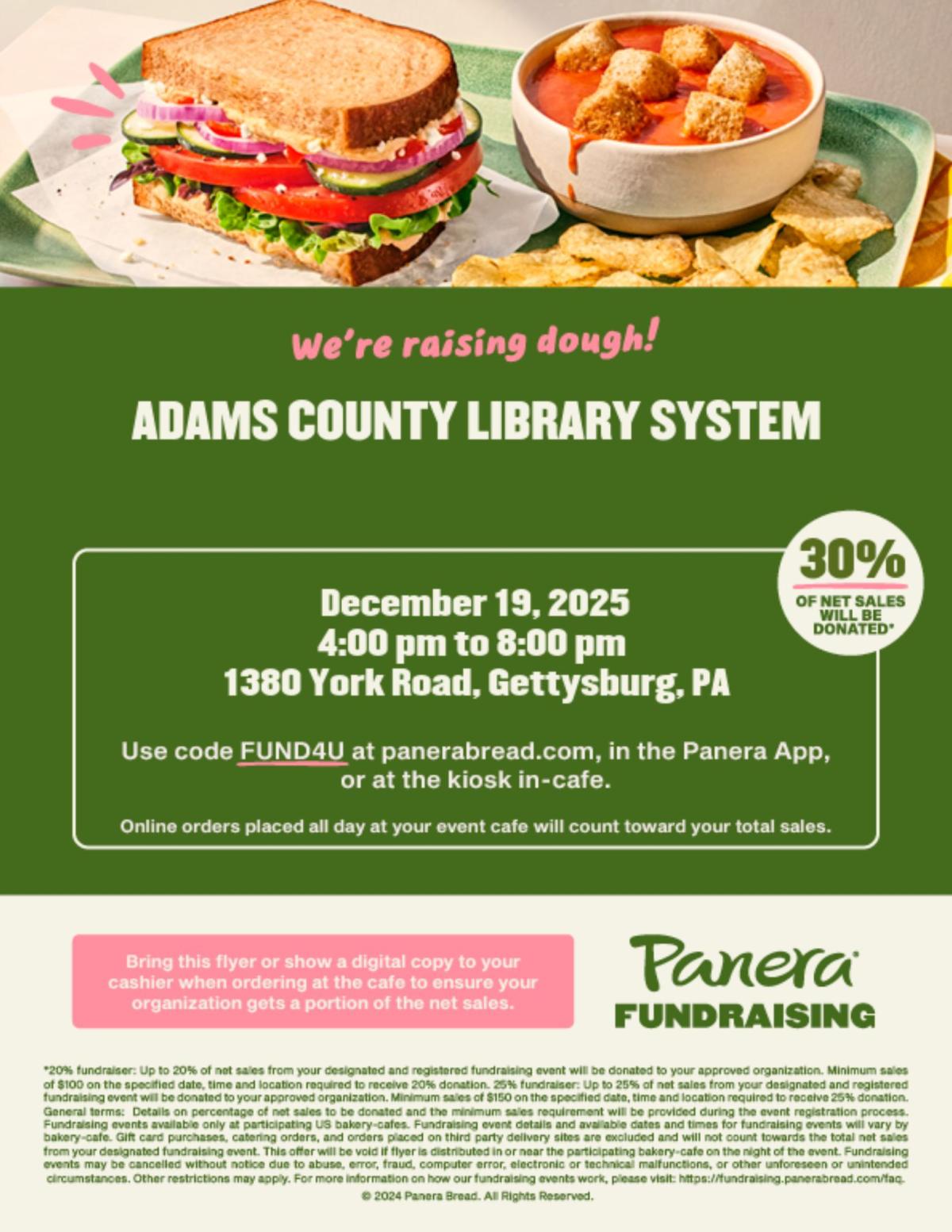 Panera Bread Fundraiser 